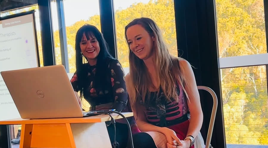 Lani and Melissa teaching a live session to the CPACT cohort